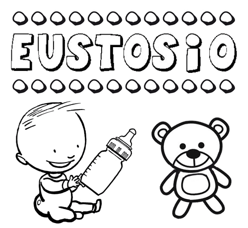 Dibujo del nombre Eustosio para colorear, pintar e imprimir