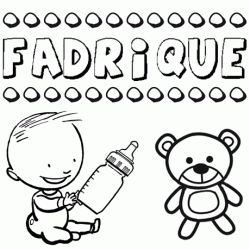 Dibujo del nombre Fadrique para colorear, pintar e imprimir