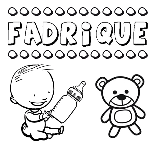 Dibujo del nombre Fadrique para colorear, pintar e imprimir