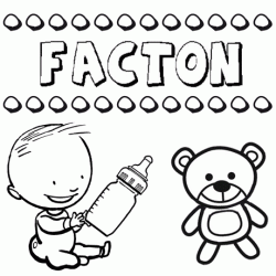 Dibujo del nombre Factón para colorear, pintar e imprimir