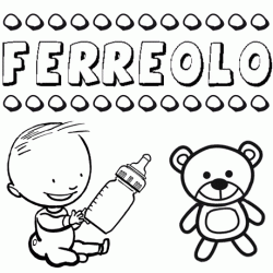 Dibujo del nombre Ferreolo para colorear, pintar e imprimir