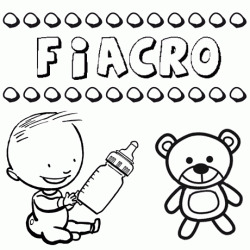 Dibujo del nombre Fiacro para colorear, pintar e imprimir