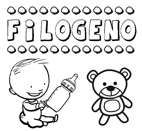 Dibujo del nombre Filógeno para colorear, pintar e imprimir