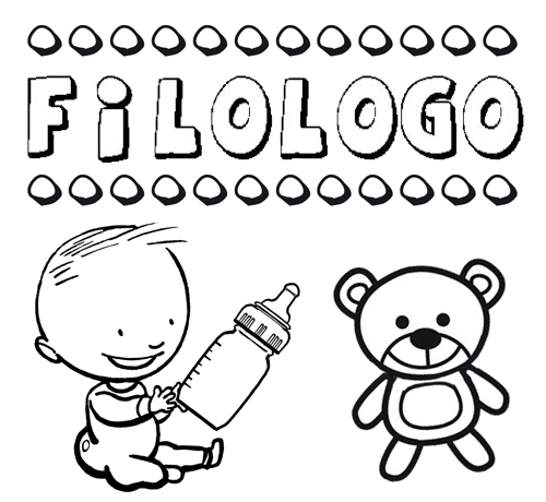 Dibujo del nombre Filólogo para colorear, pintar e imprimir