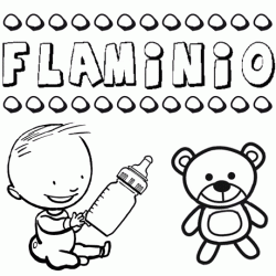 Dibujo del nombre Flaminio para colorear, pintar e imprimir