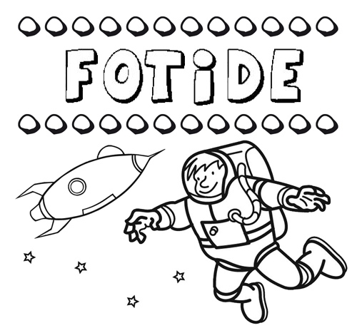 Dibujo del nombre Fotide para colorear, pintar e imprimir