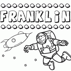 Dibujo del nombre Franklin para colorear, pintar e imprimir