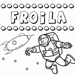 Dibujo del nombre Froila para colorear, pintar e imprimir