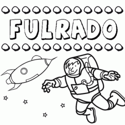 Dibujo del nombre Fulrado para colorear, pintar e imprimir