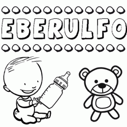 Dibujo del nombre Eberulfo para colorear, pintar e imprimir