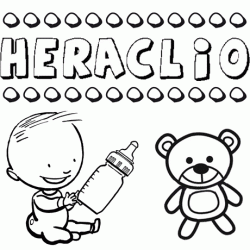 Dibujo del nombre Heraclio para colorear, pintar e imprimir