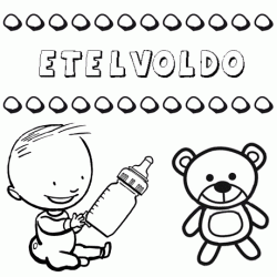 Dibujo del nombre Etelvoldo para colorear, pintar e imprimir