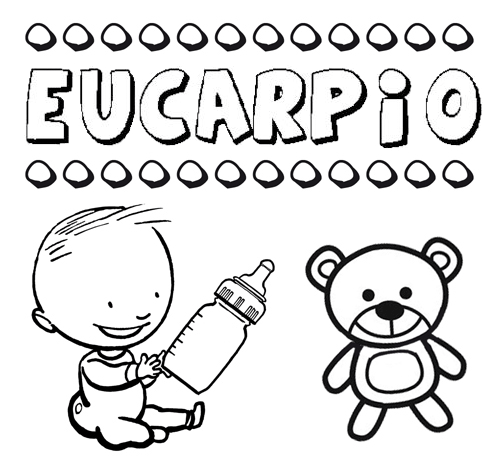 Dibujo del nombre Eucarpio para colorear, pintar e imprimir