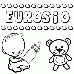Dibujo del nombre Eurosio para colorear, pintar e imprimir
