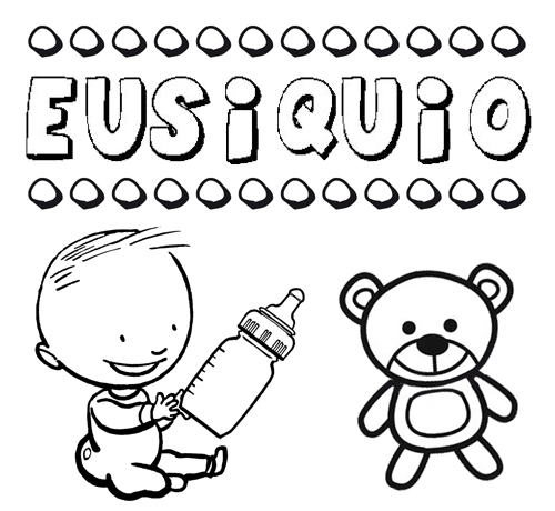 Dibujo del nombre Eusiquio para colorear, pintar e imprimir