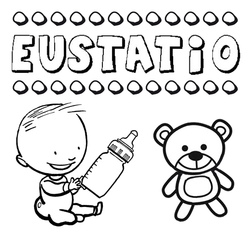 Dibujo del nombre Eustatio para colorear, pintar e imprimir