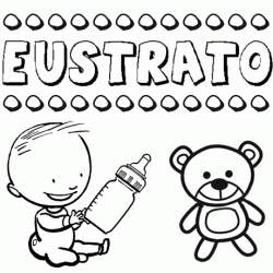 Dibujo del nombre Eustrato para colorear, pintar e imprimir
