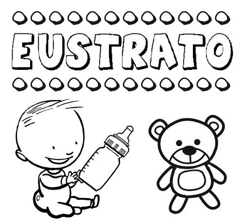 Dibujo del nombre Eustrato para colorear, pintar e imprimir