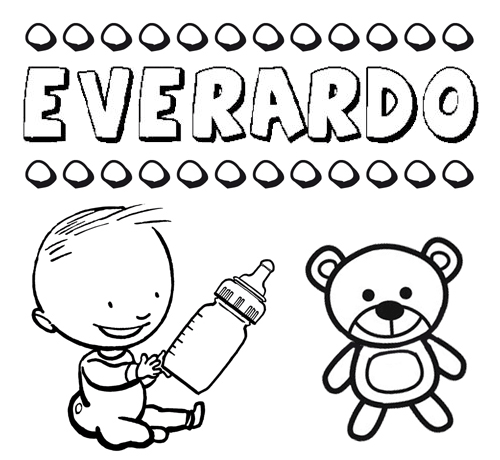 Dibujo del nombre Everardo para colorear, pintar e imprimir