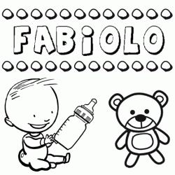 Dibujo del nombre Fabiolo para colorear, pintar e imprimir