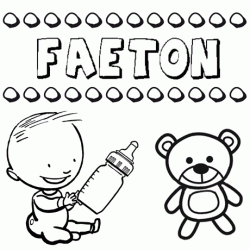 Dibujo del nombre Faetón para colorear, pintar e imprimir