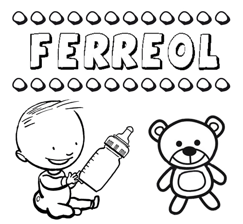 Dibujo del nombre Ferreol para colorear, pintar e imprimir