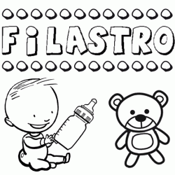 Dibujo del nombre Filastro para colorear, pintar e imprimir
