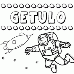 Dibujo del nombre Gétulo para colorear, pintar e imprimir