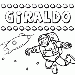 Dibujo del nombre Giraldo para colorear, pintar e imprimir