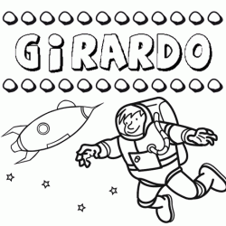 Dibujo del nombre Girardo para colorear, pintar e imprimir