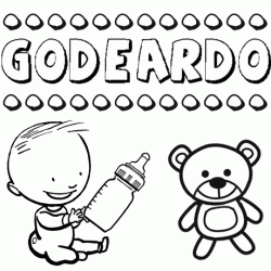 Dibujo del nombre Godeardo para colorear, pintar e imprimir
