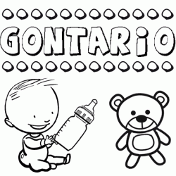 Dibujo del nombre Gontario para colorear, pintar e imprimir
