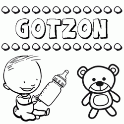 Dibujo del nombre Gotzon para colorear, pintar e imprimir