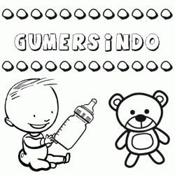 Dibujo del nombre Gumersindo para colorear, pintar e imprimir