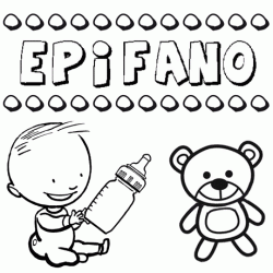 Dibujo del nombre Epifano para colorear, pintar e imprimir