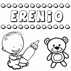 Dibujo del nombre Erenio para colorear, pintar e imprimir