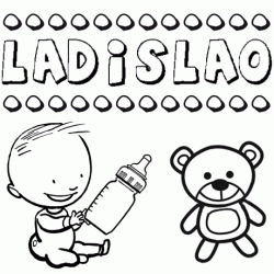 Dibujo del nombre Ladislao para colorear, pintar e imprimir