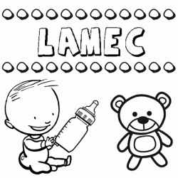 Dibujo del nombre Lamec para colorear, pintar e imprimir