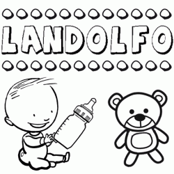 Dibujo del nombre Landolfo para colorear, pintar e imprimir