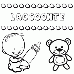 Dibujo del nombre Laocoonte para colorear, pintar e imprimir