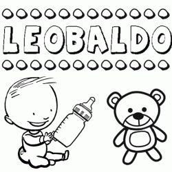 Dibujo del nombre Leobaldo para colorear, pintar e imprimir