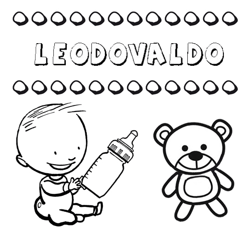 Dibujo del nombre Leodovaldo para colorear, pintar e imprimir
