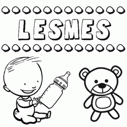 Dibujo del nombre Lesmes para colorear, pintar e imprimir