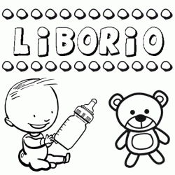 Dibujo del nombre Liborio para colorear, pintar e imprimir