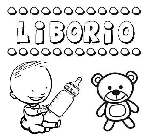 Dibujo del nombre Liborio para colorear, pintar e imprimir