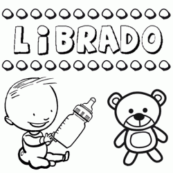 Dibujo del nombre Librado para colorear, pintar e imprimir