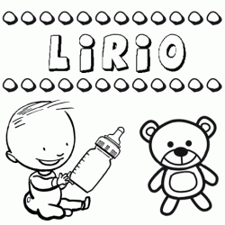 Dibujo del nombre Lirio para colorear, pintar e imprimir