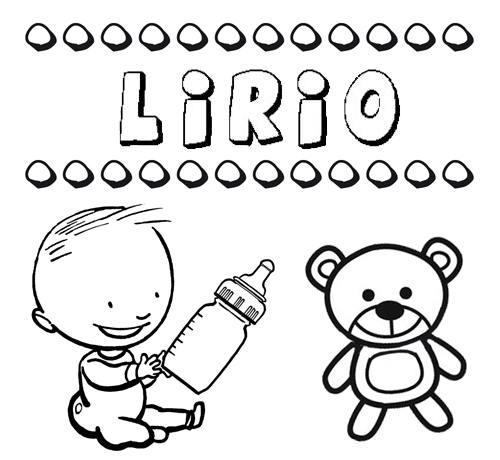 Dibujo del nombre Lirio para colorear, pintar e imprimir