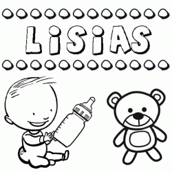 Dibujo del nombre Lisias para colorear, pintar e imprimir