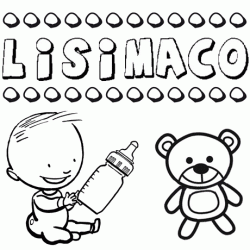 Dibujo del nombre Lisímaco para colorear, pintar e imprimir